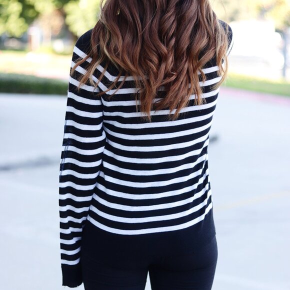 NWT - Zadig & Voltaire Reglis Stripe Sweater 100% Cashmere SHMZ1113F - Picture 6 of 15